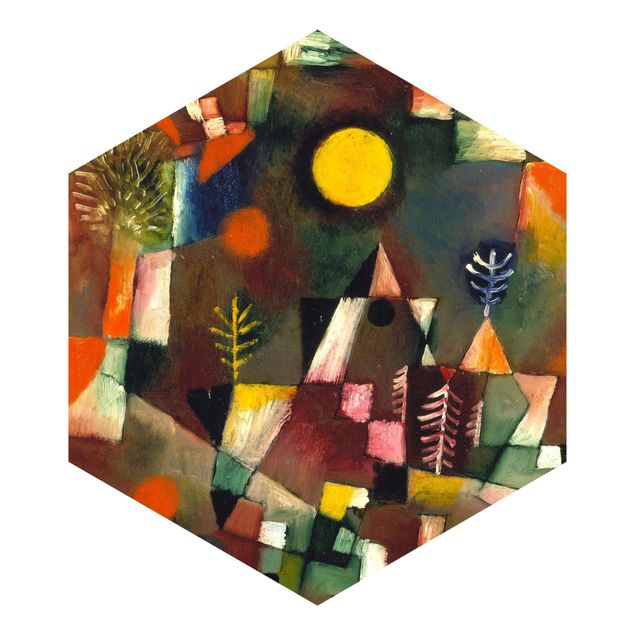 Papel pintado hexagonal Paul Klee - Full Moon