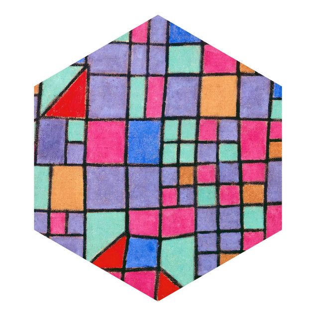 Papel pintado hexagonal Paul Klee - Glass Facade