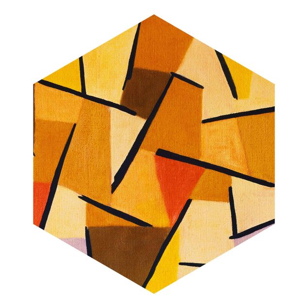 Papel pintado hexagonal Paul Klee - Harmonized Fight