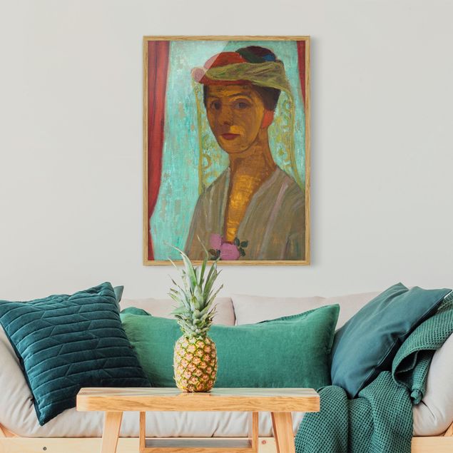 Cuadros de Expresionismo Paula Modersohn-Becker - Self-Portrait with a Hat and Veil