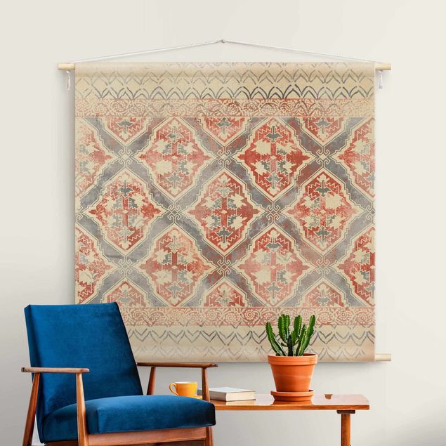 Tapices modernos para pared Persian Vintage Pattern In Indigo II