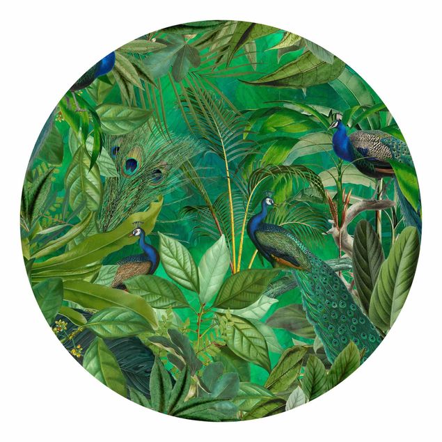 Papeles pintados modernos Peacocks In The Jungle