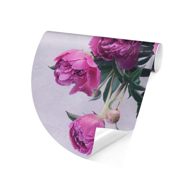 Papel pintado floral Peonies Shabby Pink White