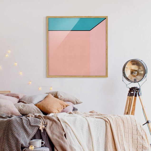 Cuadros abstractos modernos Peach Coloured Thickness