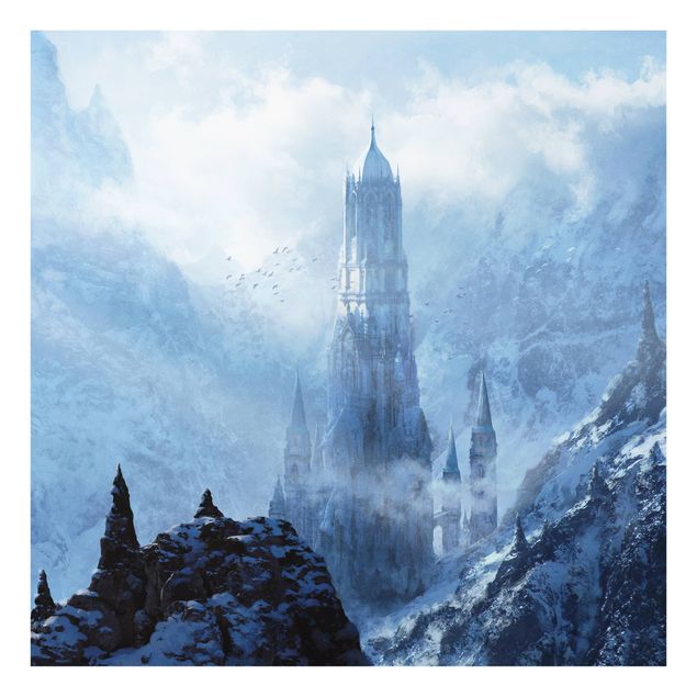 Cuadros modernos y elegantes Fantasy Castle In Snowy Landscape