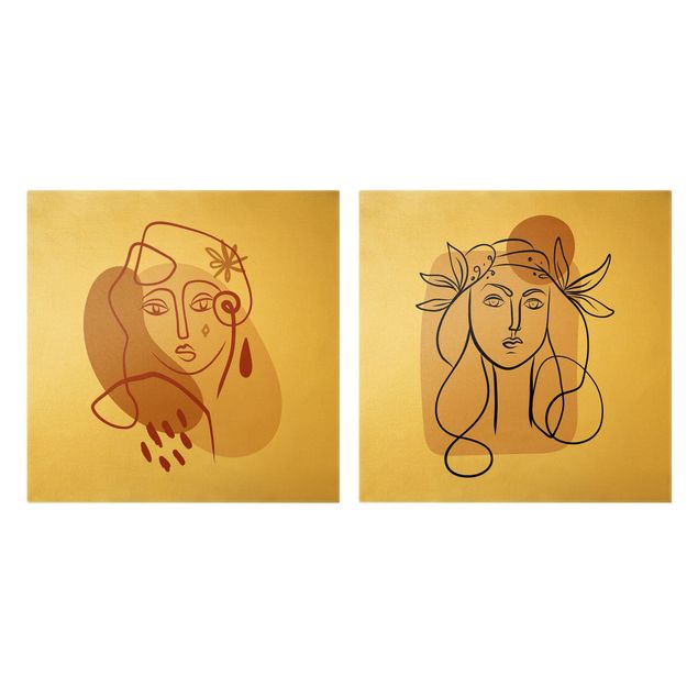 Lienzos Picasso Interpretation - Two Muses