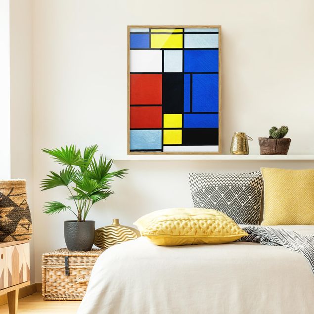 Pósters enmarcados de cuadros famosos Piet Mondrian - Tableau No. 1