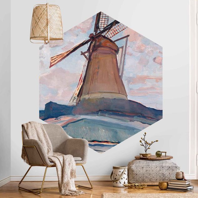 Láminas cuadros famosos Piet Mondrian - Windmill