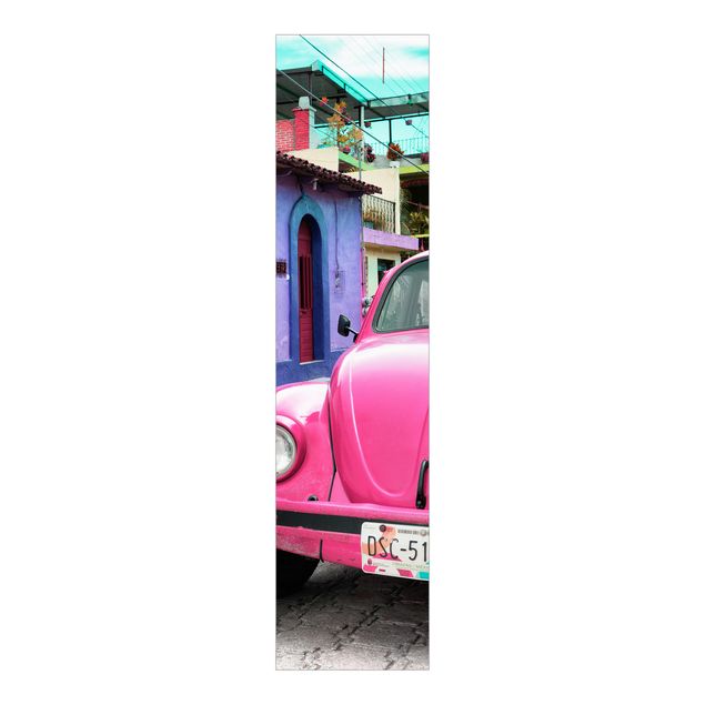 Paneles japoneses arquitectura y skyline Pink VW Beetle