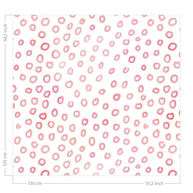 Cortinas estampadas Pink Watercolour Dots