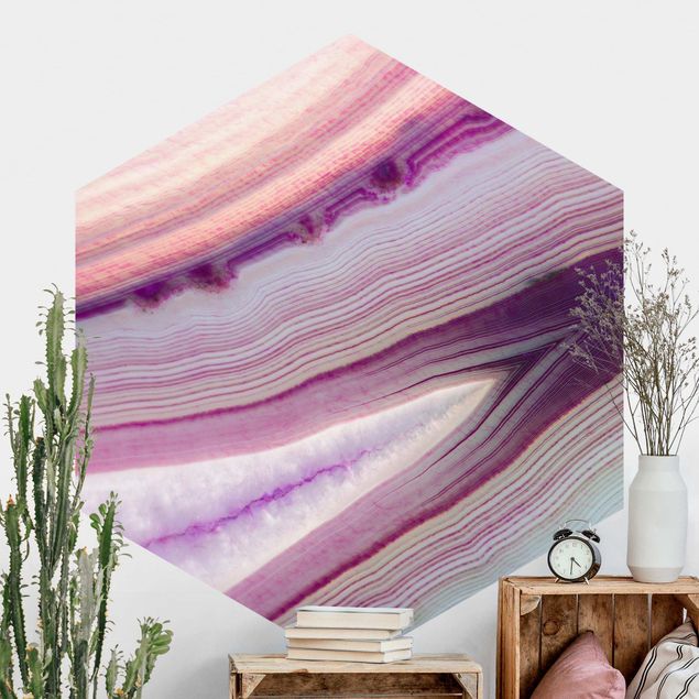 Papel pintado piedra natural Pink Crystal Planet