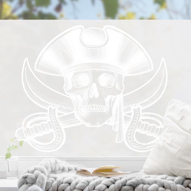 Laminas adhesivas pared Pirate Logo