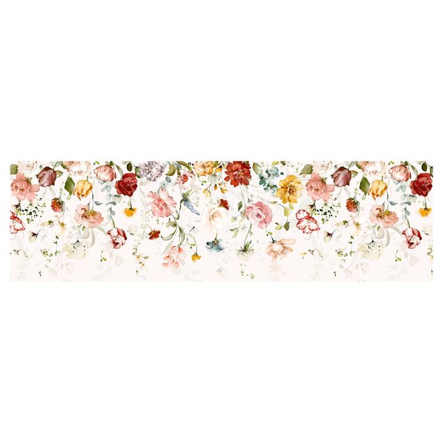 Salpicadero cocina adhesivo - Trailing Flowers Watercolour