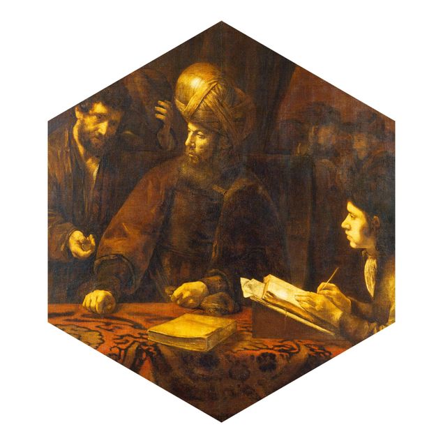 Papel pintado moderno Rembrandt Van Rijn - Parable of the Labourers