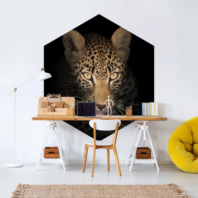 Papel pintado salón moderno Resting Leopard