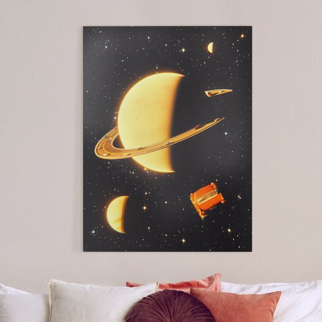 Decoración habitacion bebé Retro Collage - The Rings Of Saturn