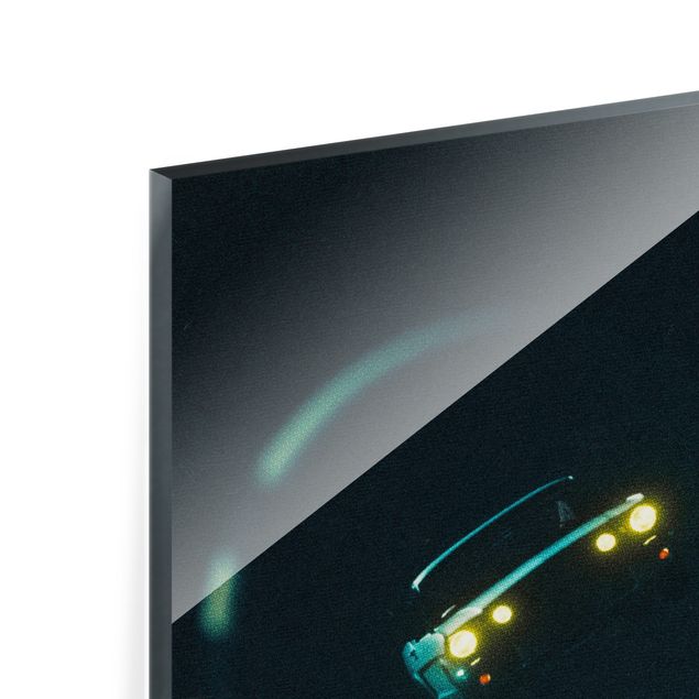 Tableros magnéticos de vidrio Retro Collage - Road Trip Through Space