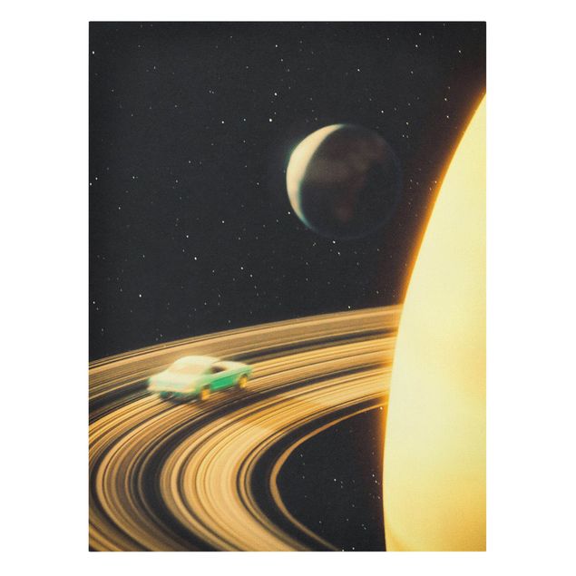 Cuadros negros Retro Collage - Saturn Highway