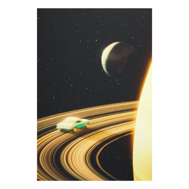 Cuadros negros Retro Collage - Saturn Highway