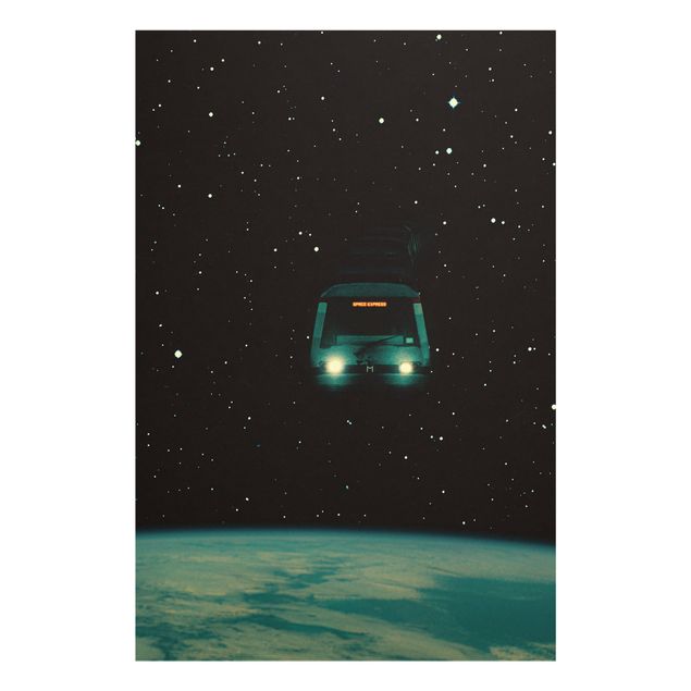 Cuadro negro Retro Collage - Space Express