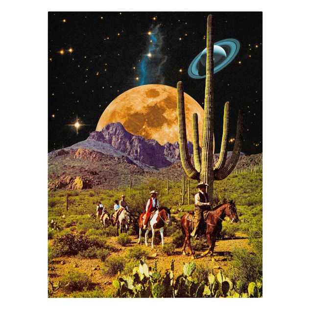 Lienzos paisajes Retro Collage - Space Cowboys