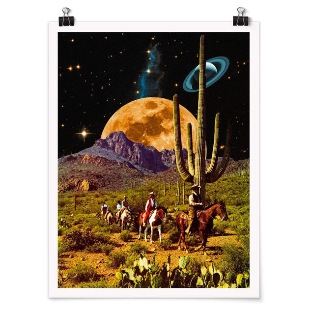 Láminas vintage Retro Collage - Space Cowboys