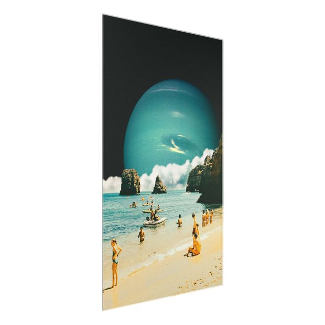 Cuadros con mar Retro Collage - Space Beach