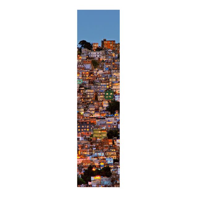 Paneles japoneses arquitectura y skyline Rio De Janeiro Favela Sunset