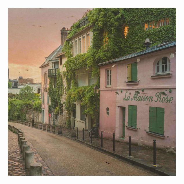 Cuadros de madera paisajes Rose Coloured Twilight In Paris