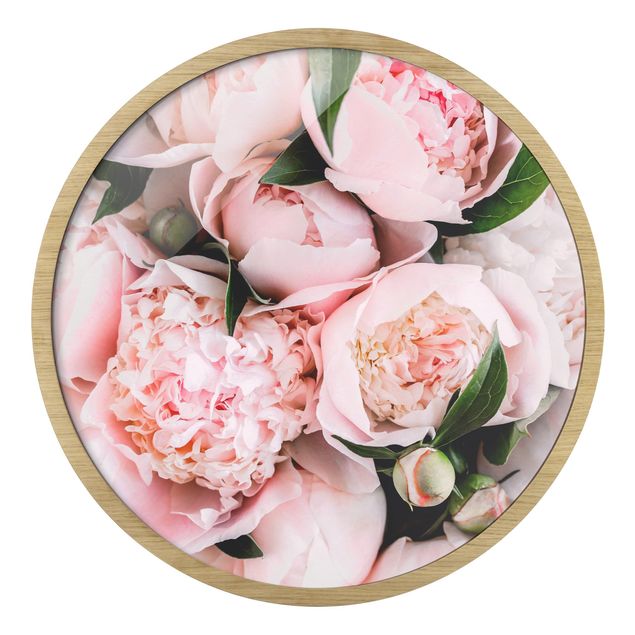 Cuadros decorativos Pink Peonies With Leaves