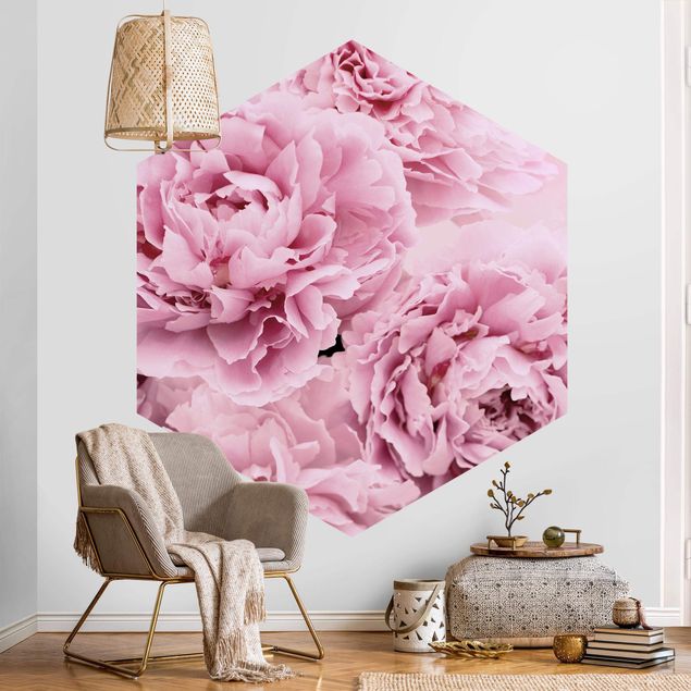 Papel pintado flores Pink Peonies