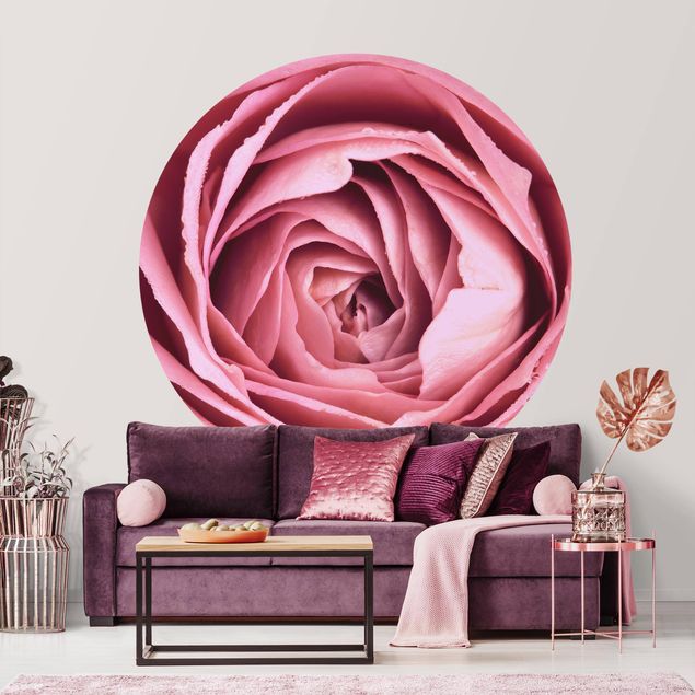 Papel pintado rosas Pink Rose Blossom