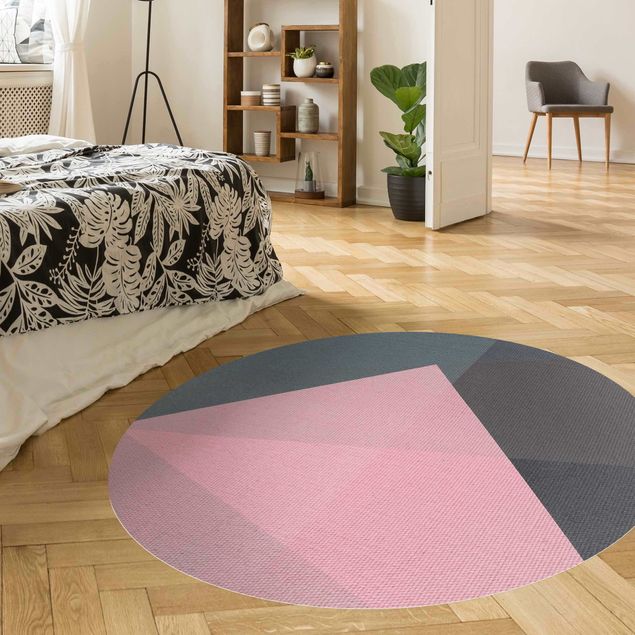 Alfombras modernas abstractas Pink Transparency Geometry