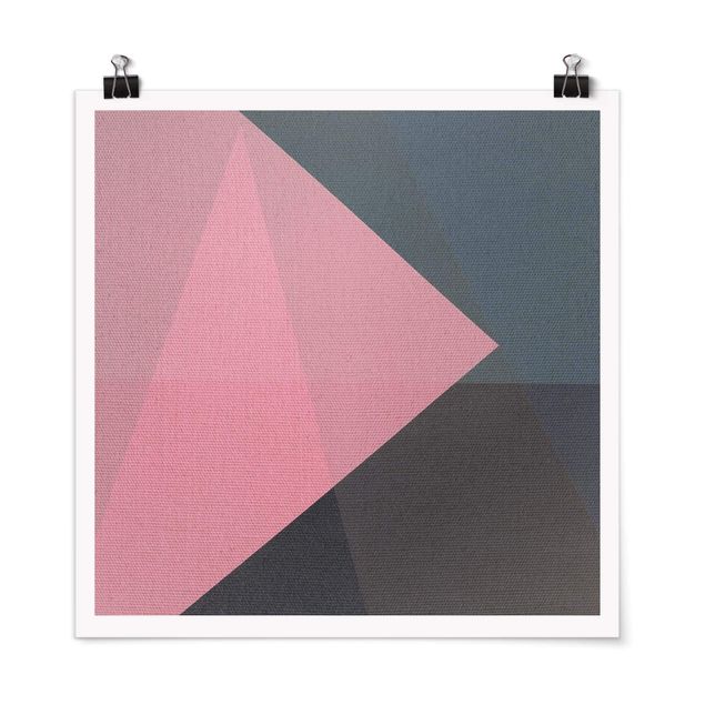 Cuadros modernos Pink Transparency Geometry