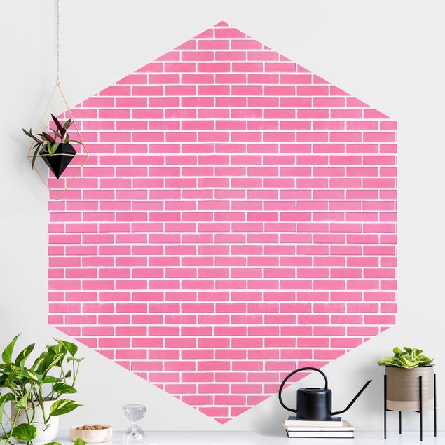 Decoración en la cocina Pink Brick Wall