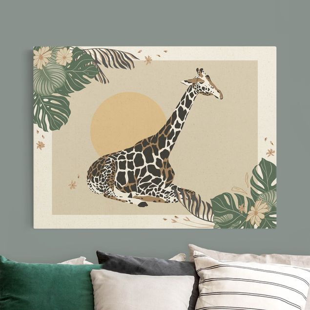 Cuadros jirafas Safari Animals - Giraffe At Sunset