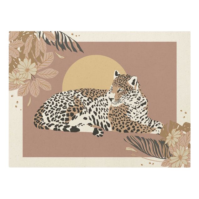 Cuadros modernos Safari Animals - Leopard At Sunset