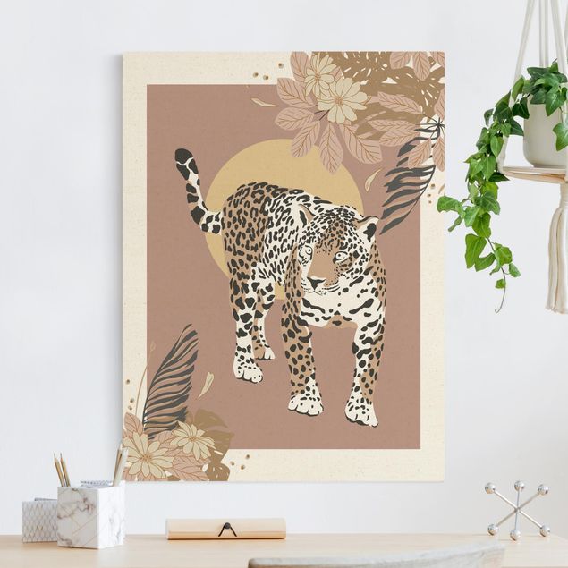 Lienzos de flores Safari Animals - Leopard