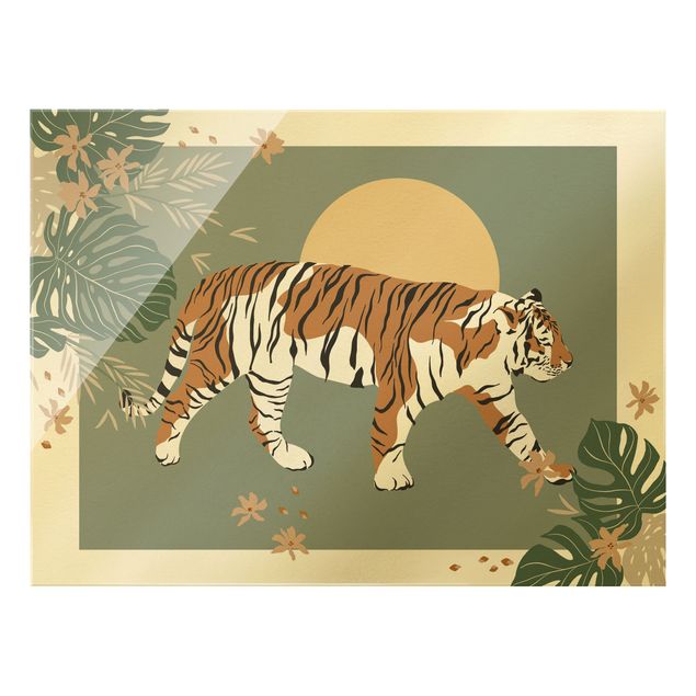 Cuadros flores Safari Animals - Tiger At Sunset