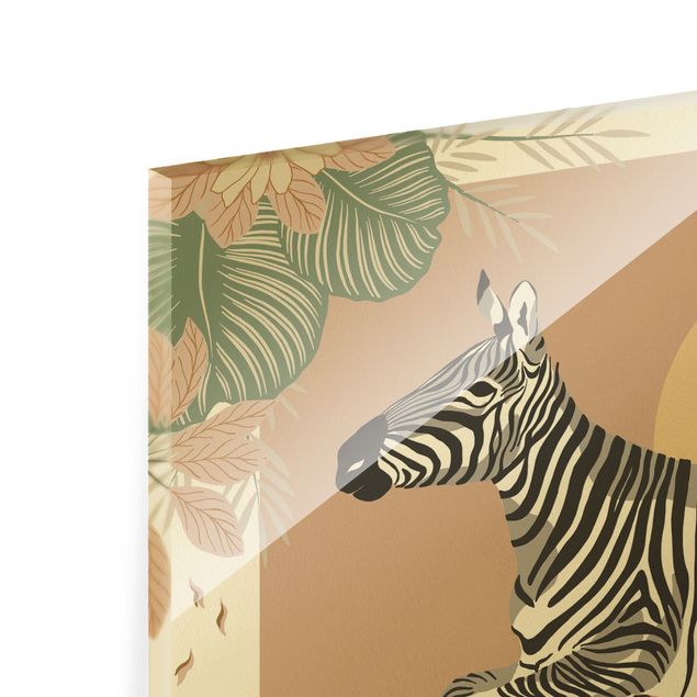 Cuadros decorativos Safari Animals - Zebra At Sunset