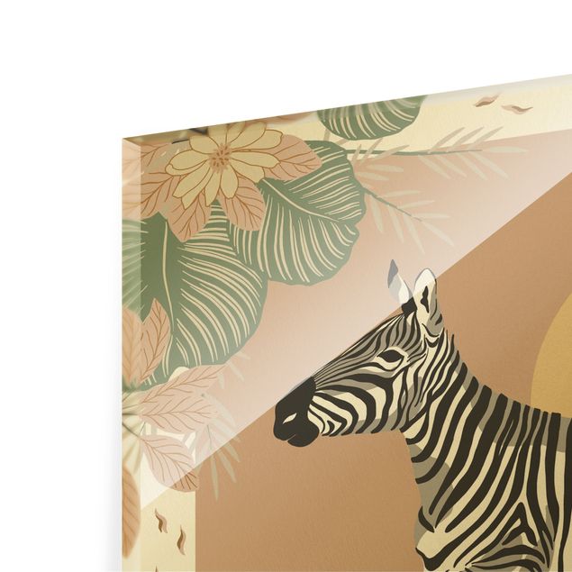 Cuadros modernos Safari Animals - Zebra At Sunset