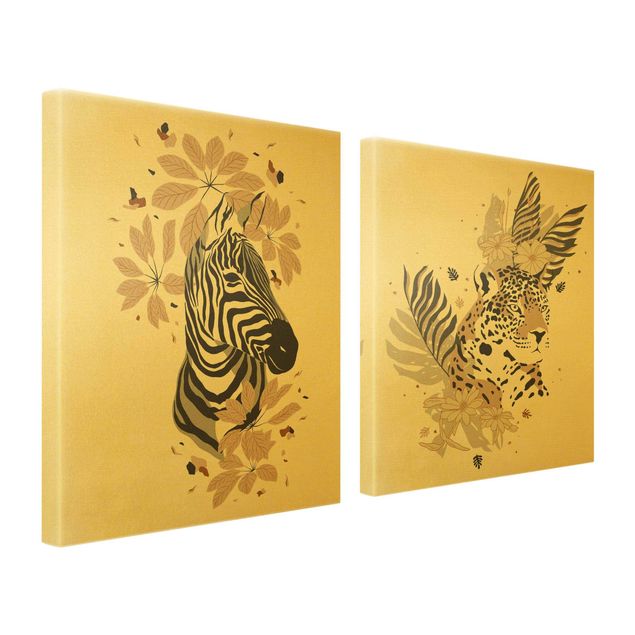 Cuadros decorativos Safari Animals - Zebra And Leopard