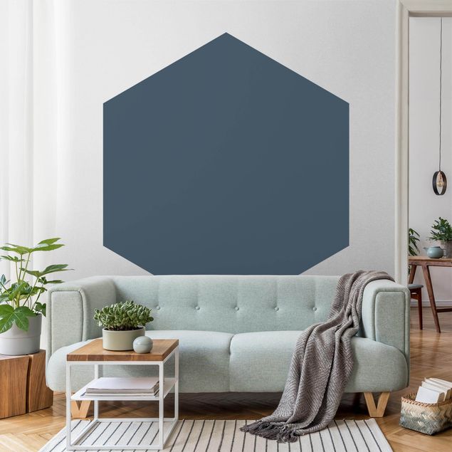 Papel pintado hexagonal Slate Blue