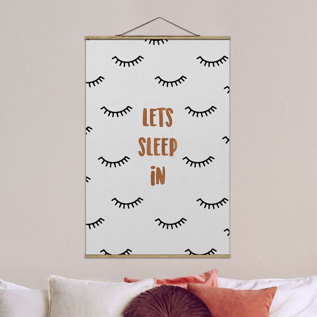 Reproducciónes de cuadros Bedroom Quote Lets Sleep In