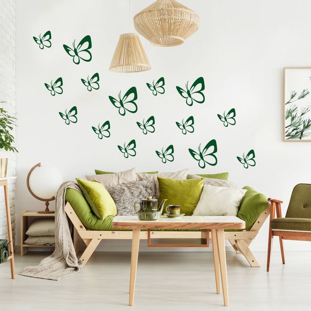 Vinilos pared animales Butterfly swarm Set