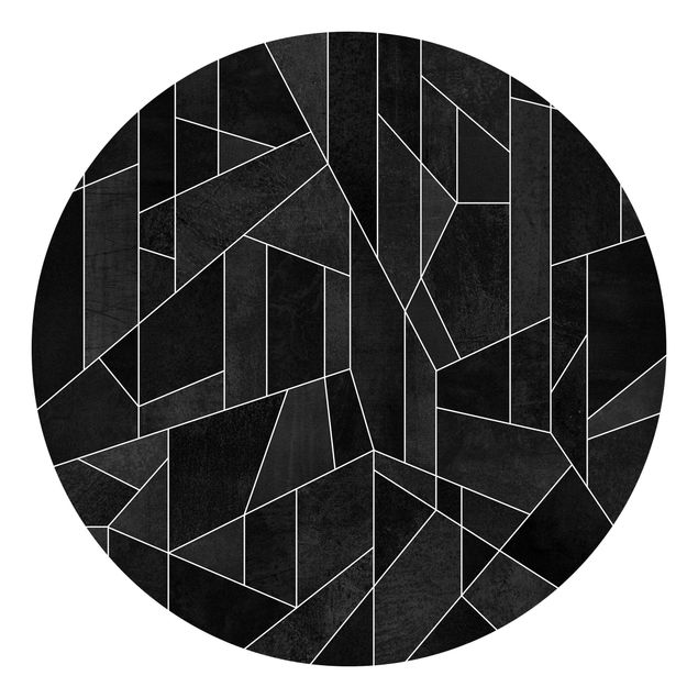Papel pintado salón moderno Black And White Geometric Watercolour
