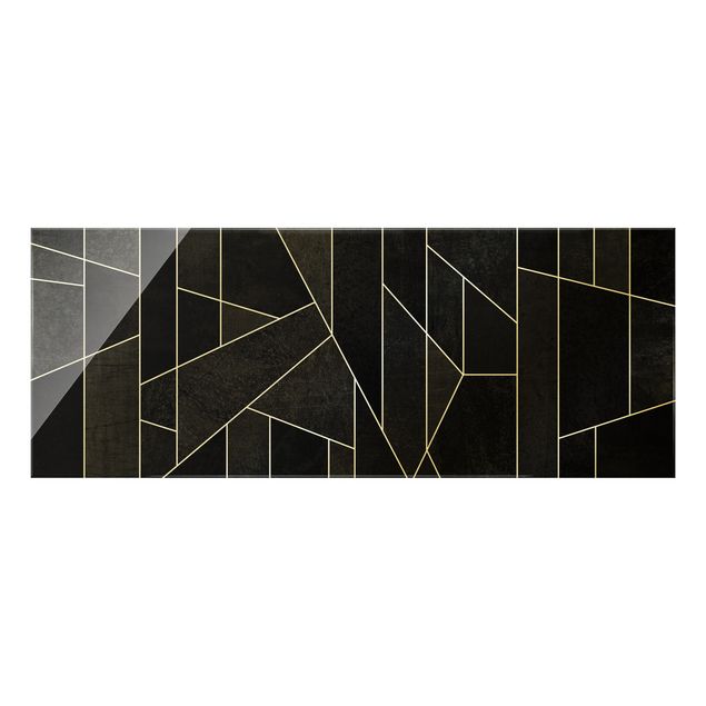 Cuadros a blanco y negro Black And White Geometric Watercolour