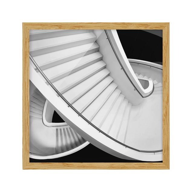 Cuadros decorativos modernos Black And White Architecture Of Stairs