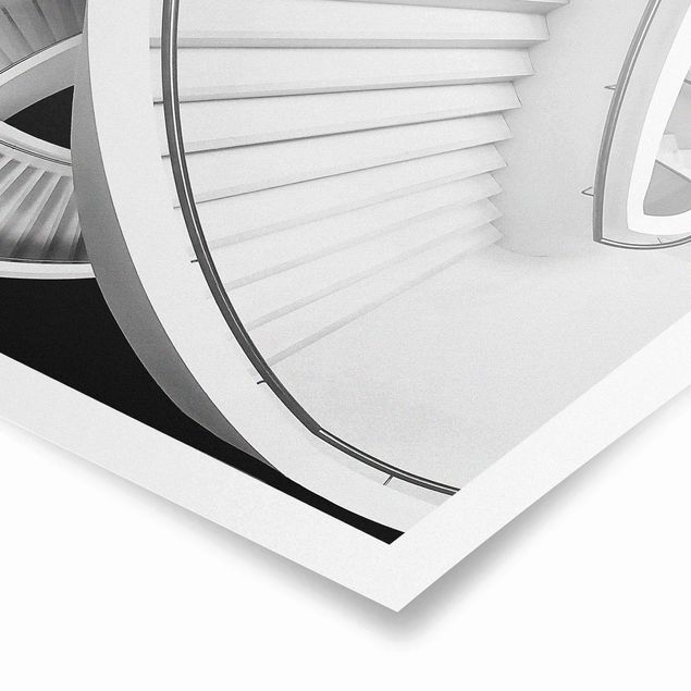 Cuadros a blanco y negro Black And White Architecture Of Stairs