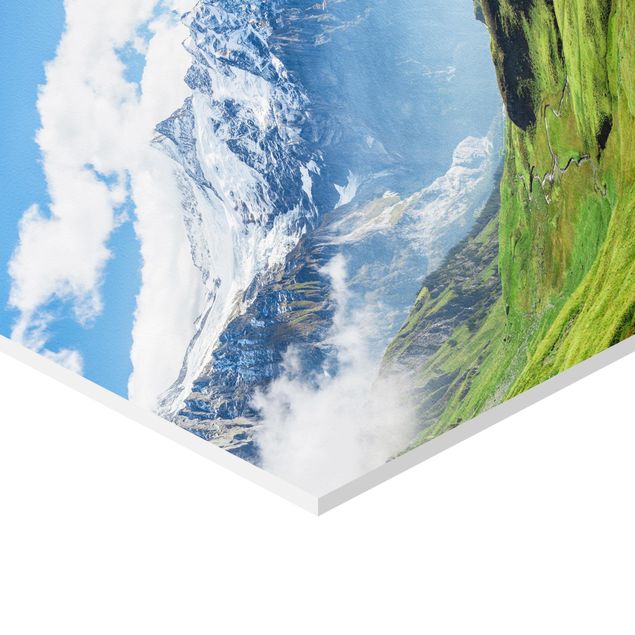 Cuadro verde Swiss Alpine Panorama